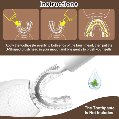 Brosse à dents électrique en U pour un brossage rapide matin