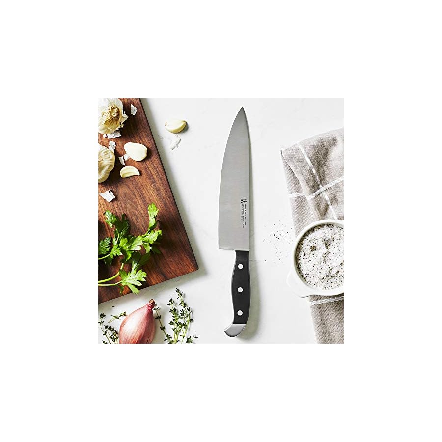 HENCKELS-Premium-Quality-8-inch-Chefs-Knife-Statement-Razor-Sharp-German-Engineered-Knife-Informed-by-over-100-Years-of-Masterful-Knife-Making-Lightweight-and-Strong-Dishwasher-Safe HENCKELS Statement Razor-Sharp 8-inch Chef Knife, German Engineered Informed by 100+ Years of Mastery, Black/Stainless Steel