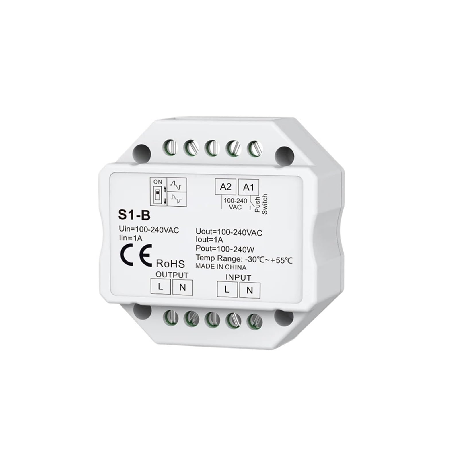 Variateur LED 220V S1-B avec télécommande R11 pour ampoule dimmable