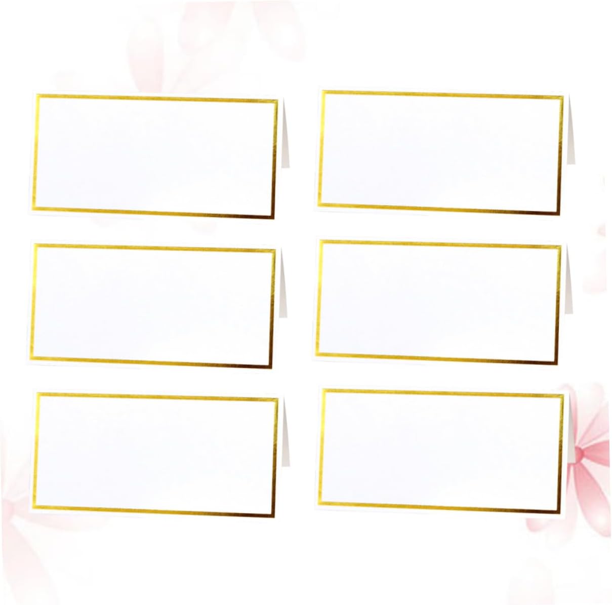 jojofuny 2sets Wedding Decor Blank Gilt Table Name Cards for Events Banquets Party Decorations 50pcs*2