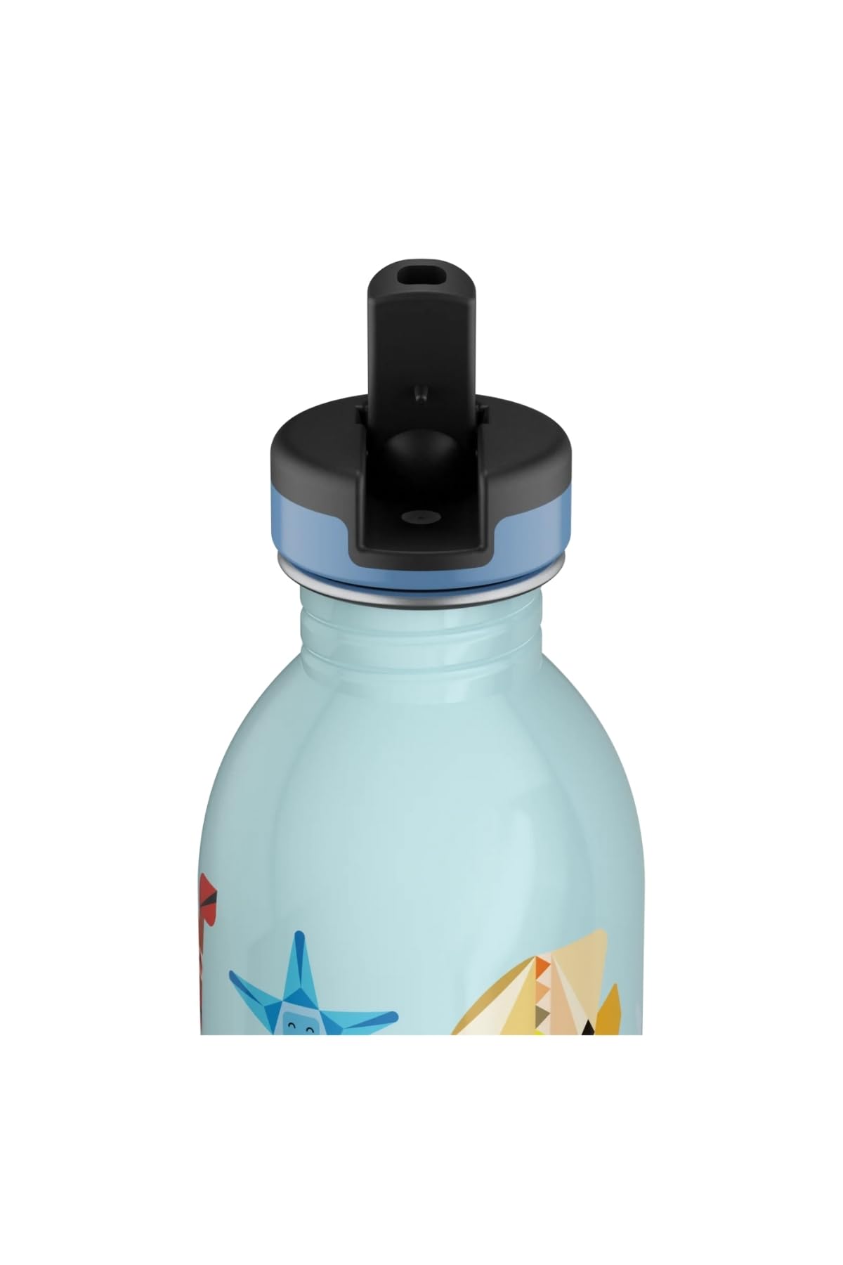 24BOTTLES Kids - Borraccia Bambini con Cannuccia Scuola Elementare e Asilo 250 ml, Borraccia Bambina Bambino Ermetica in Acciaio Inox BPA Free Ultraleggera Non Termica, Sea Friends Stone