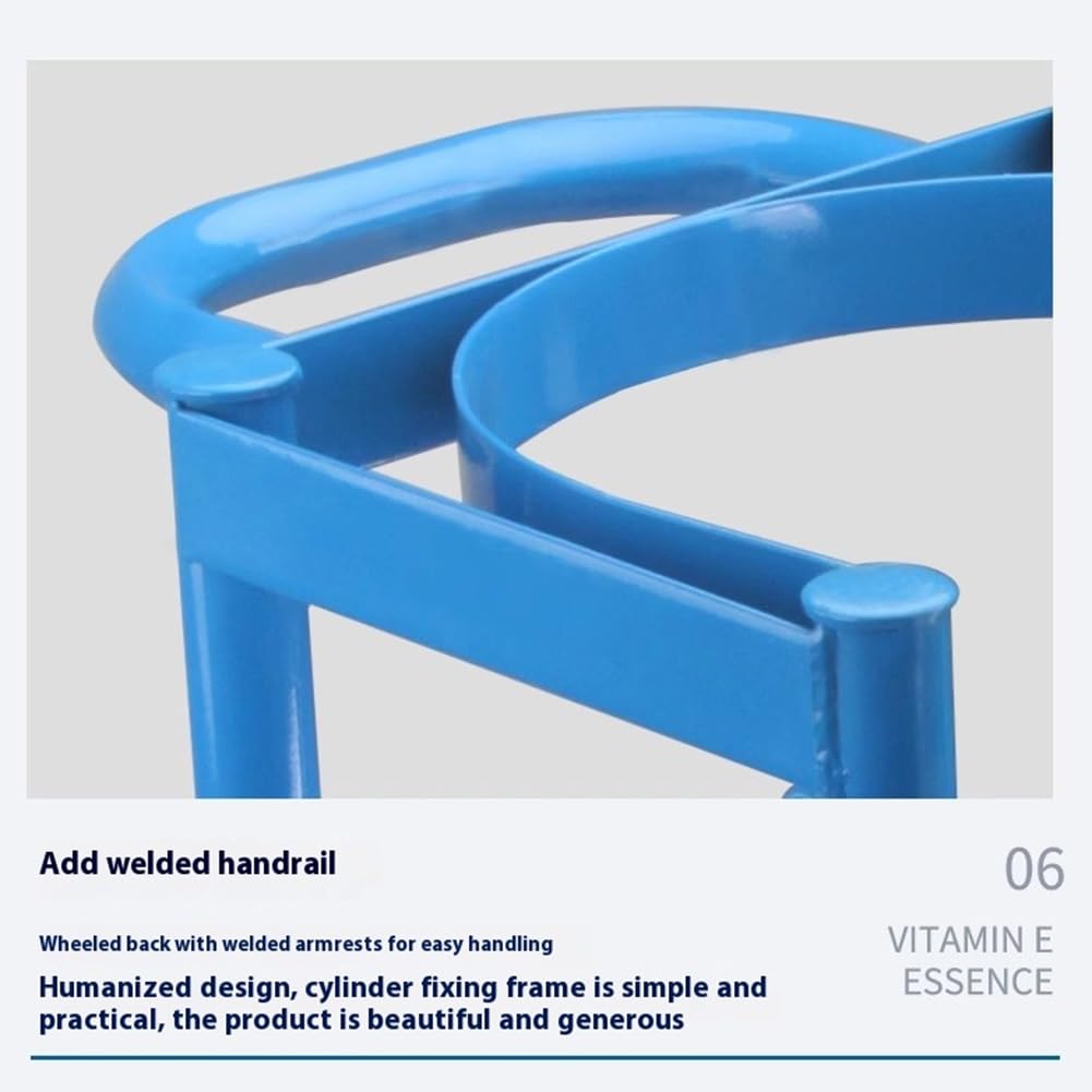 Soporte de cilindro de gas con cadena, soporte de tanque de oxígeno resistente para almacenamiento de acetileno, estante de fijación de hospital de laboratorio