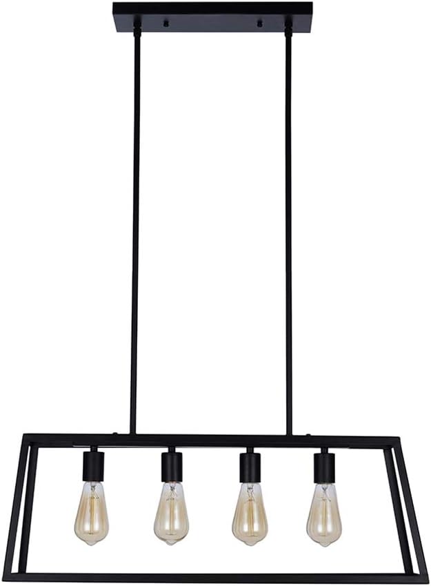 Amazon Brand Stone & Beam Industrial Open Rectangle Frame Chandelier