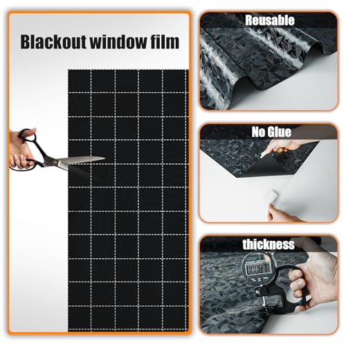 Película para ventana opaca total QHY Sunshine Black Rainbow miniatura 4