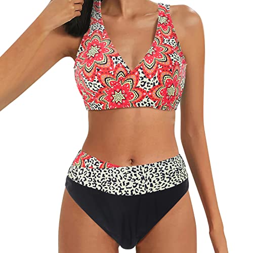 Bikini para mujer de dos piezas, pechos grandes, bikini corto para mujer, traje de baño 80, braguita de bikini en forma, traje de baño grande, B #1, XL