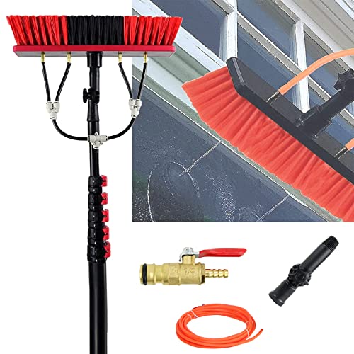 Nettoyeur de vitres télescopique à alimentation d'eau et tête orientable 9m
