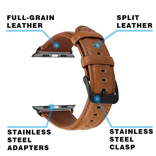 iBazal 44mm Leren Armband Vervanging Voor iwatch Armband Series 5 Series 4 44mm Leren Horlogeband Bands Armbanden… - Image 6