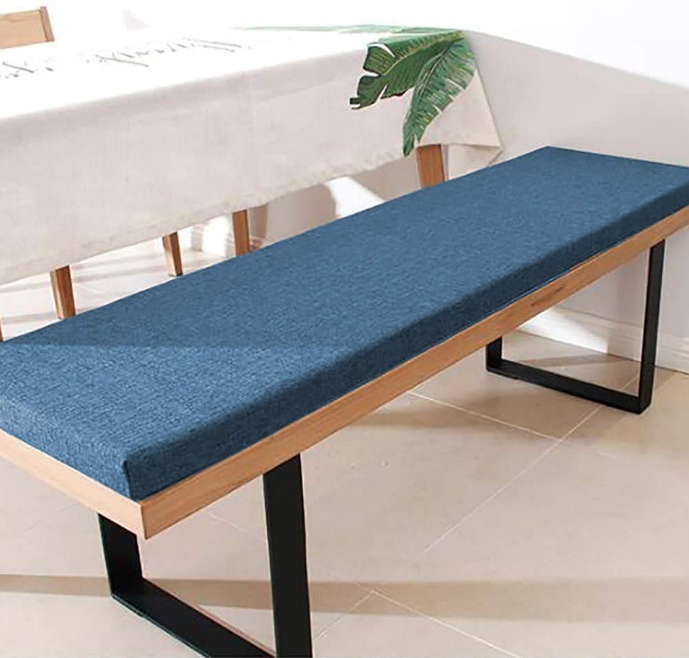 Wyjmowana poduszka na ławkę ogrodową o grubości 3 cm – ciemnoniebieska, 130 x 35 cm, idealna na patio, podwórko, taras i do siedzenia w domu