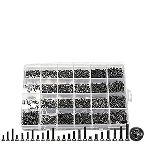 Graciella 720pcs Verzonken platte kop Mini Screw Set M1.4 M1.7 M2 M2.5 M3 Carbon Steel Computer Notebook Laptop Kleine…