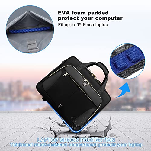 Rucyen Rolling Laptop Bag, 15.6 Inch Rolling Briefcase For Men & Women,Laptop Briefcase On Wheels, Overnight Bags With Carry On Bag, Water-Proof Travel Bag With Usb Port For Business Travel #TOP4