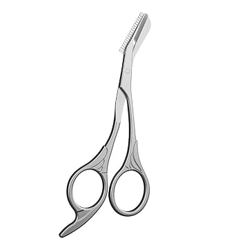 DUDOK Eyebrow Scissors, Stainless Steel Brow Trimmer, Portable Eyebrow Grooming Scissors with Comb, Durable Professional Precision Trimmer, Lightweight Eyebrow Trimmer Scissors for Men Women Girls