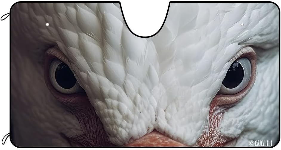 Bald Eagle Eyes Windshield Sun Shade Funny Animal Car Front Windows Sunshade for SUV Truck Sun Visor Protector Blocks UV Rays 51 x 26.8 Inch