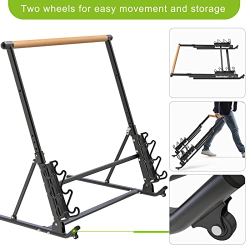 Seleware Home Ballet Barre System Portable, Foldable Barre Bar Dance Bar Support Home Barre Movements Body Stretch Pull-Ups, Practice Foot Positions Height Adjustable Anti-Slip 1.6 Inch Dia #TOP2