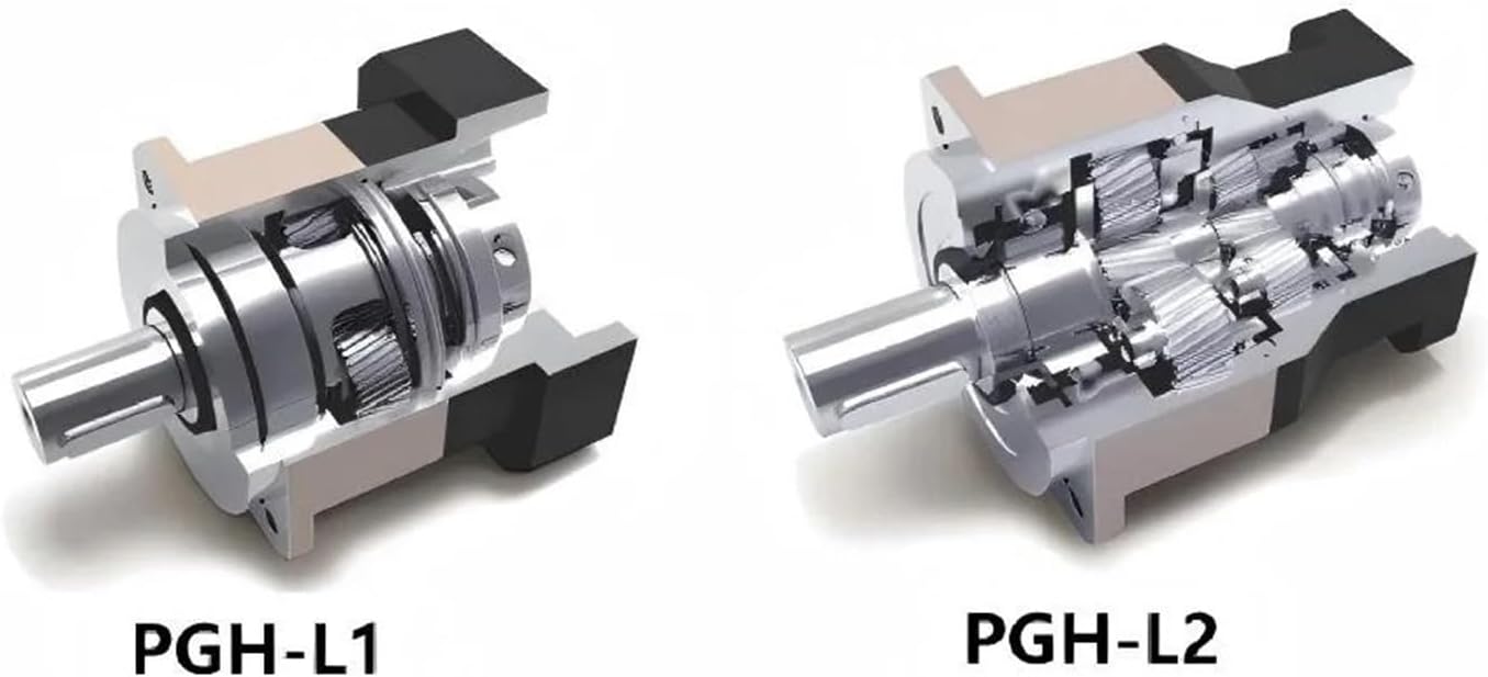 Planetary Reducer Gearbox PGH90 L1/ L2 Low Backlash Helical Teeth Output 22 Input 14/19/24mm Output Torque95-150N.m(L2-Ratio 100,Out 22-In14-Nema 34)