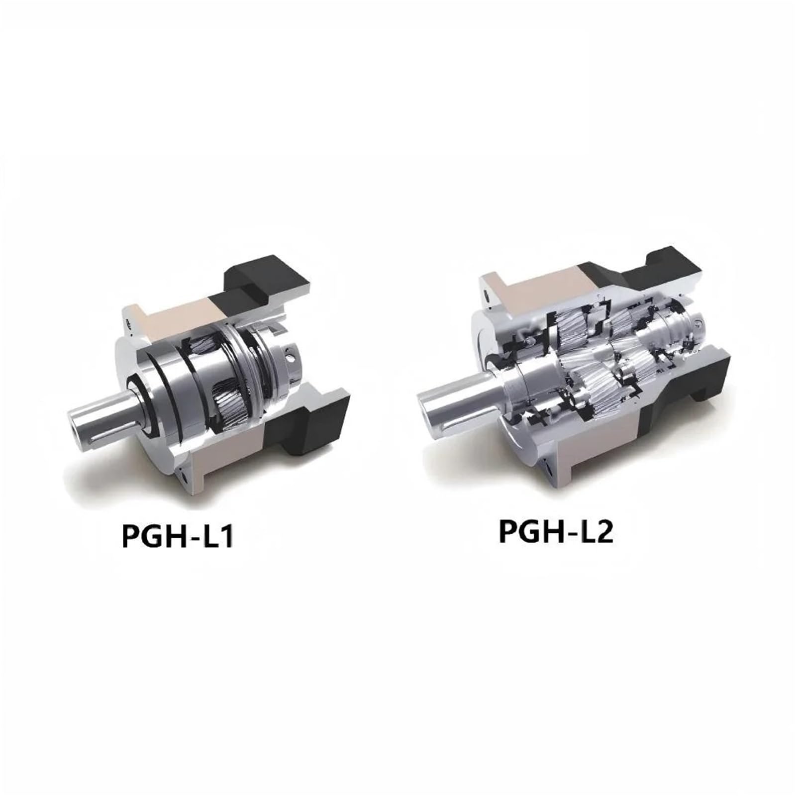 Reductor planetario PGH90 L1/L2, Juego bajo, Dientes helicoidales, Salida 22, Entrada 14/19/24 mm, par de 95-150 NM(L2-Ratio 70,out 22-Input 24)