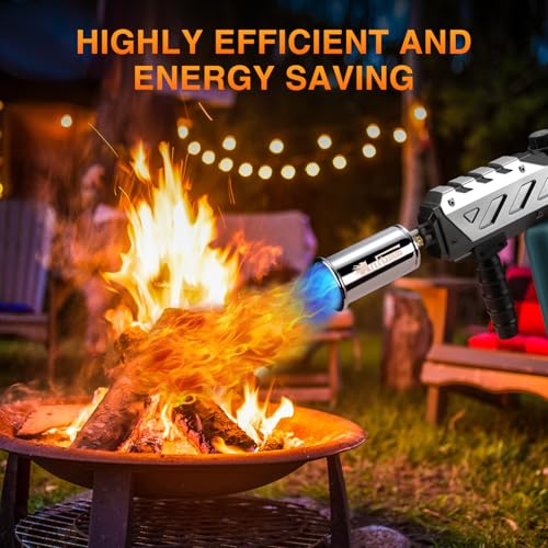 Image of ARTFLAMM Powerful Propane Torch Gun, Kitchen Grill Torch with Detachable Design, Adjustable Flamethrower Torch Burner for Searing Steak, BBQ, Welding, Camping Charcoal Lighter(Tank Not Included)