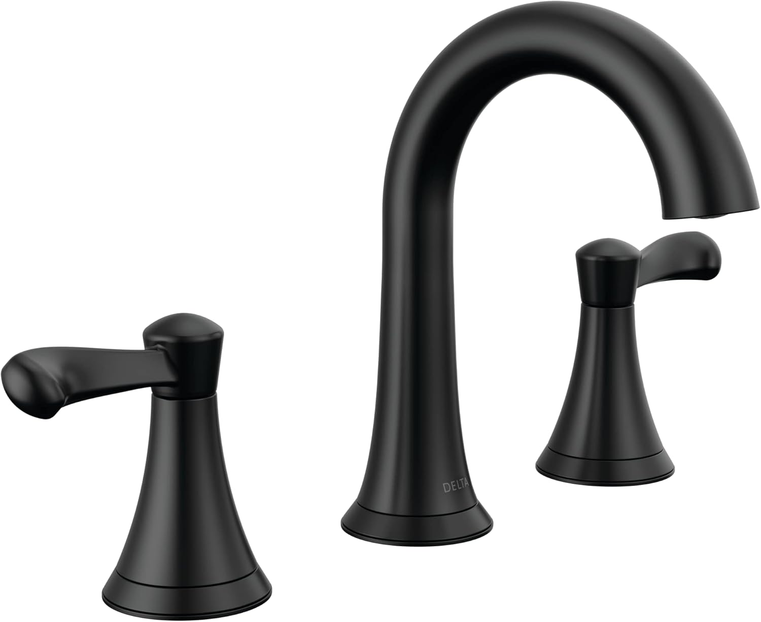 Delta Faucet Esato Widespread Bathroom Faucet 3 Hole, Matte Black
