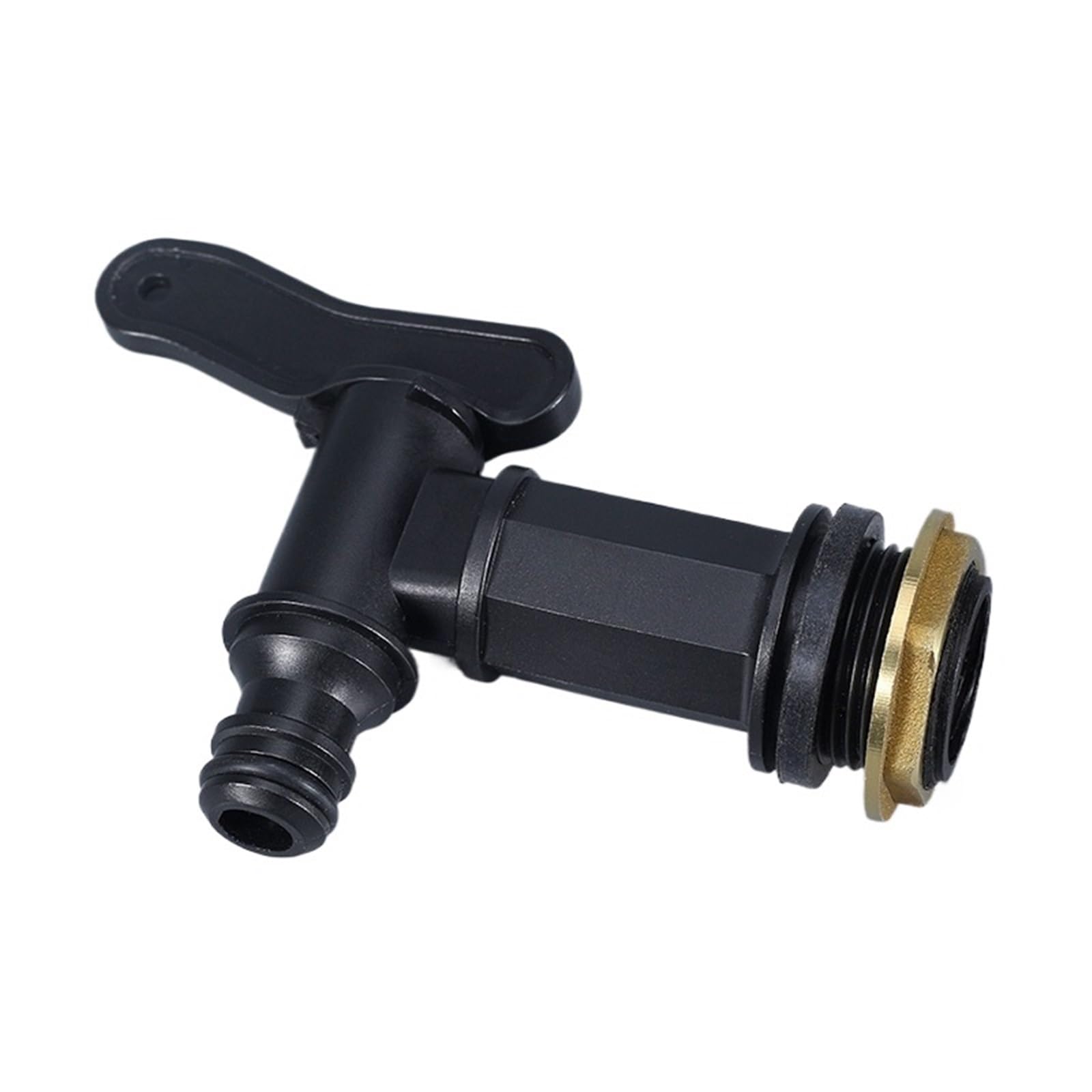 Taps S60x6 Thread Plastic IBC Tank Tap to 1/2 Home Connector Barrel Joint Exhaust Faucet Switch Fitting Garden Hose Connection for Garden(IBC Tank Tap-D)