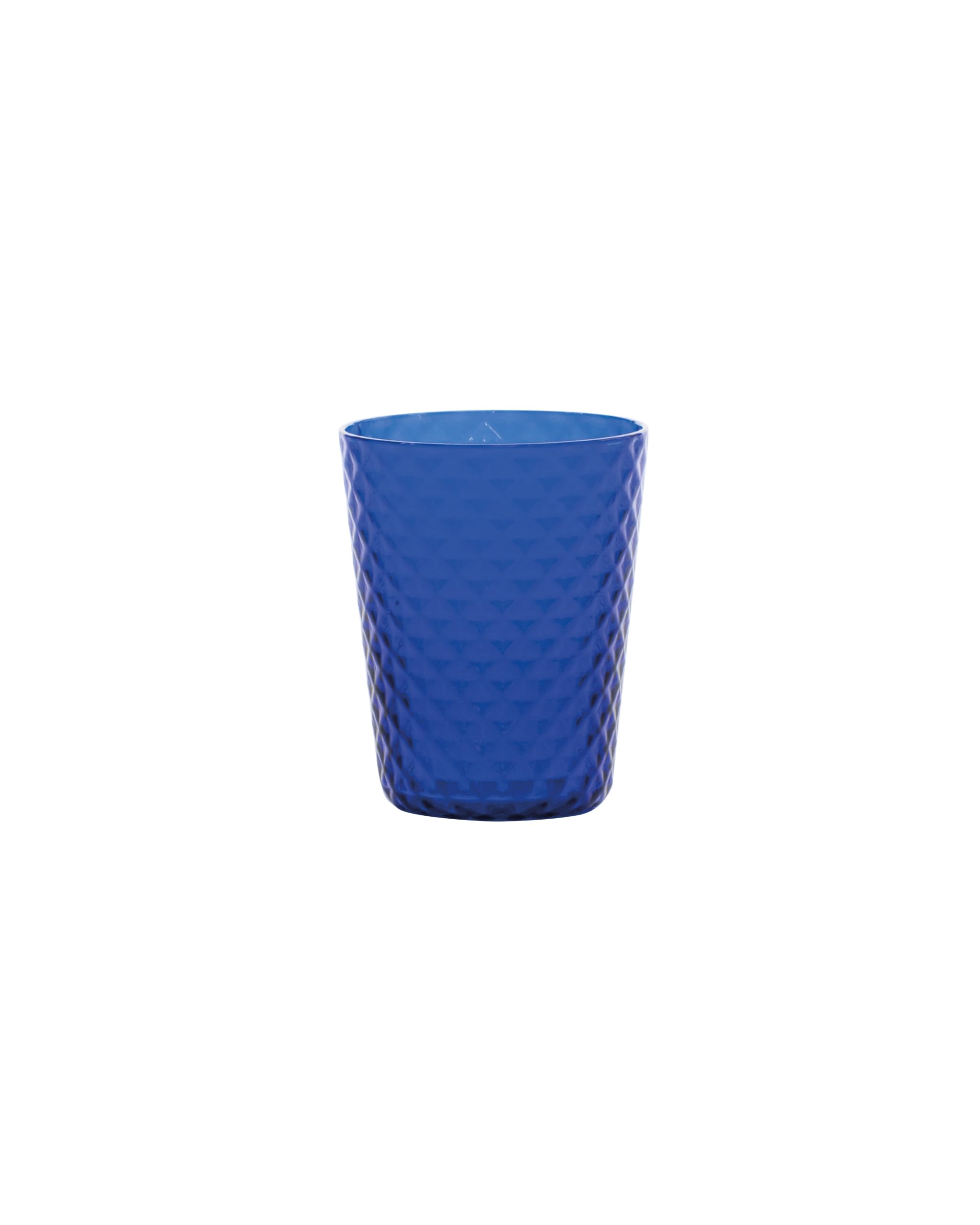 Vasos de colores Zafferano Isolano de cristal azul italiano de mesa