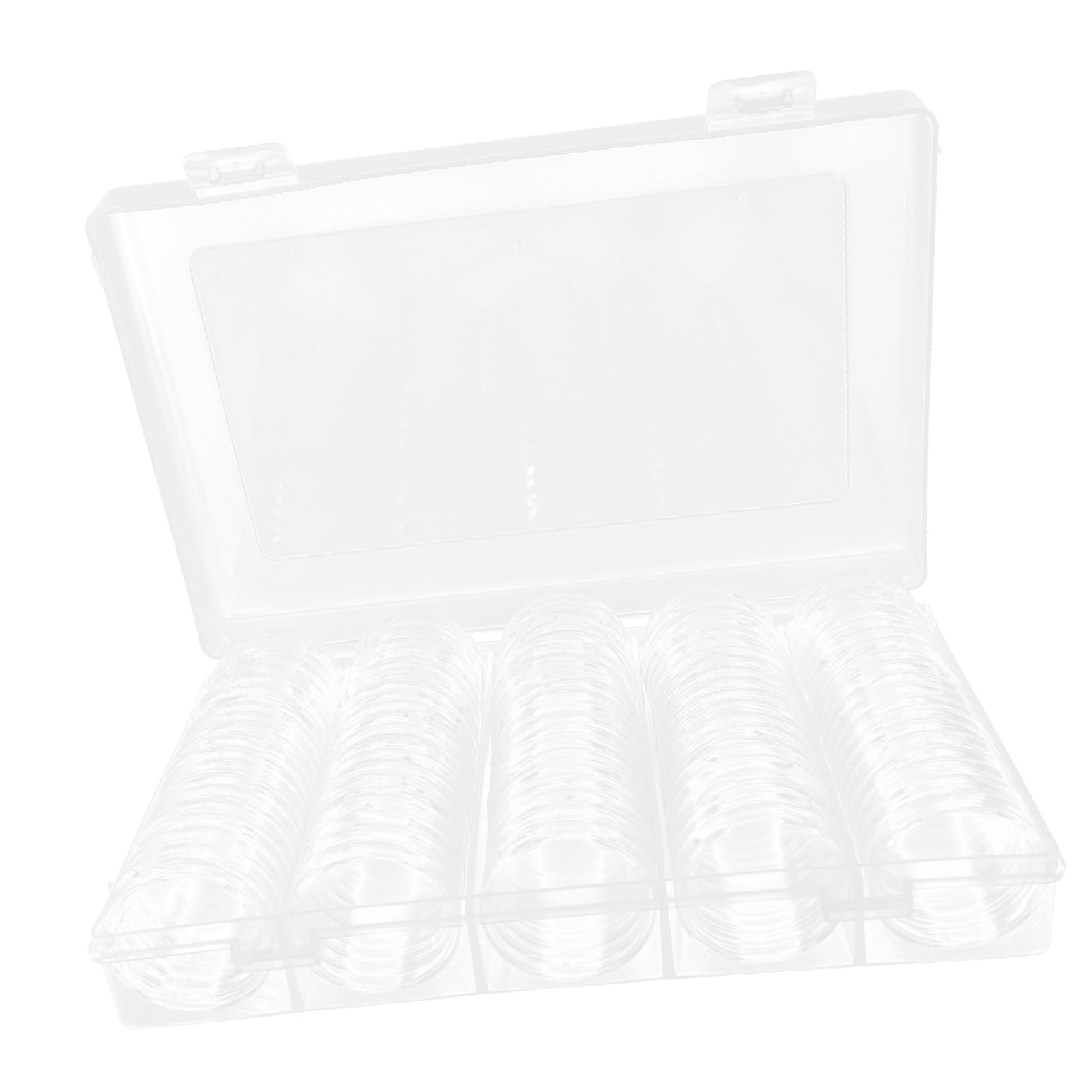Caja expositora para monedas transparente con almohadillas protectoras 8