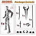 QAONIE 3D Printed 5.54-inch Multi-Jointed Action Figures Dummy13, Full Body Mechanical Movable Toy, Multiple Accessories, Hand Painted Figure, Desk Decoration, Creative Gifts (Transparent)