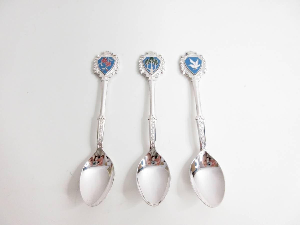 ハロッズ 純銀 エナメル 七宝スプーン セット HARRODS バーミンガム  