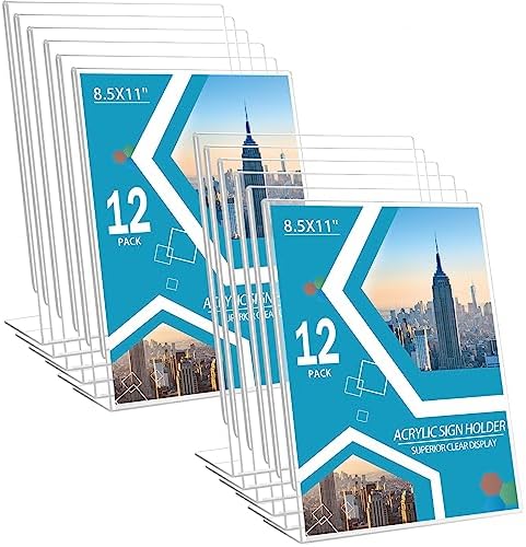 Dazzling Displays 10-pack Acrylic 8.5 X 11 Wall Mount Sign - View #2