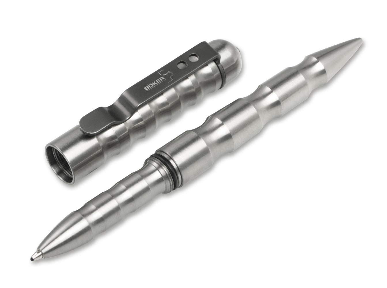 Böker PlusMPP Tactical Pen Made of High-Strength and Anti-Allergic Titanium in Silver - 15 cm