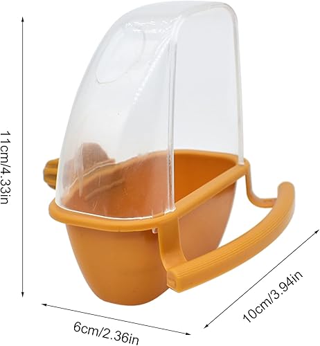 Miniatura 7 de Comedero para jaula de pájaros, plástico, a prueba de salpicaduras, fácil de llenar, adecuado para pájaros pequeños y loros