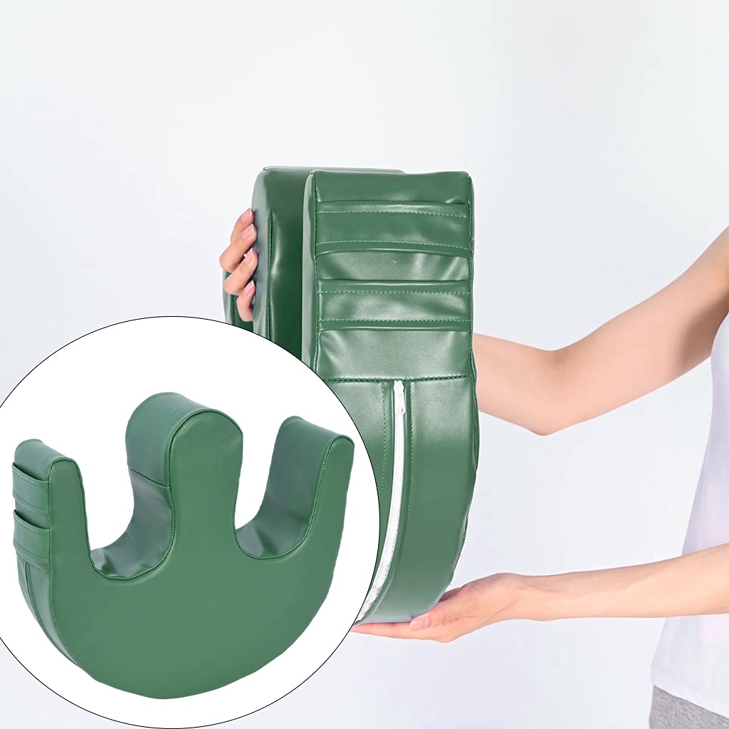 Almohada Antiescaras para Adultos Cojín para Pacientes Almohadilla Auxiliar para Transferencia Soporte Ergonómico de Piernas en Material PU y, Verde