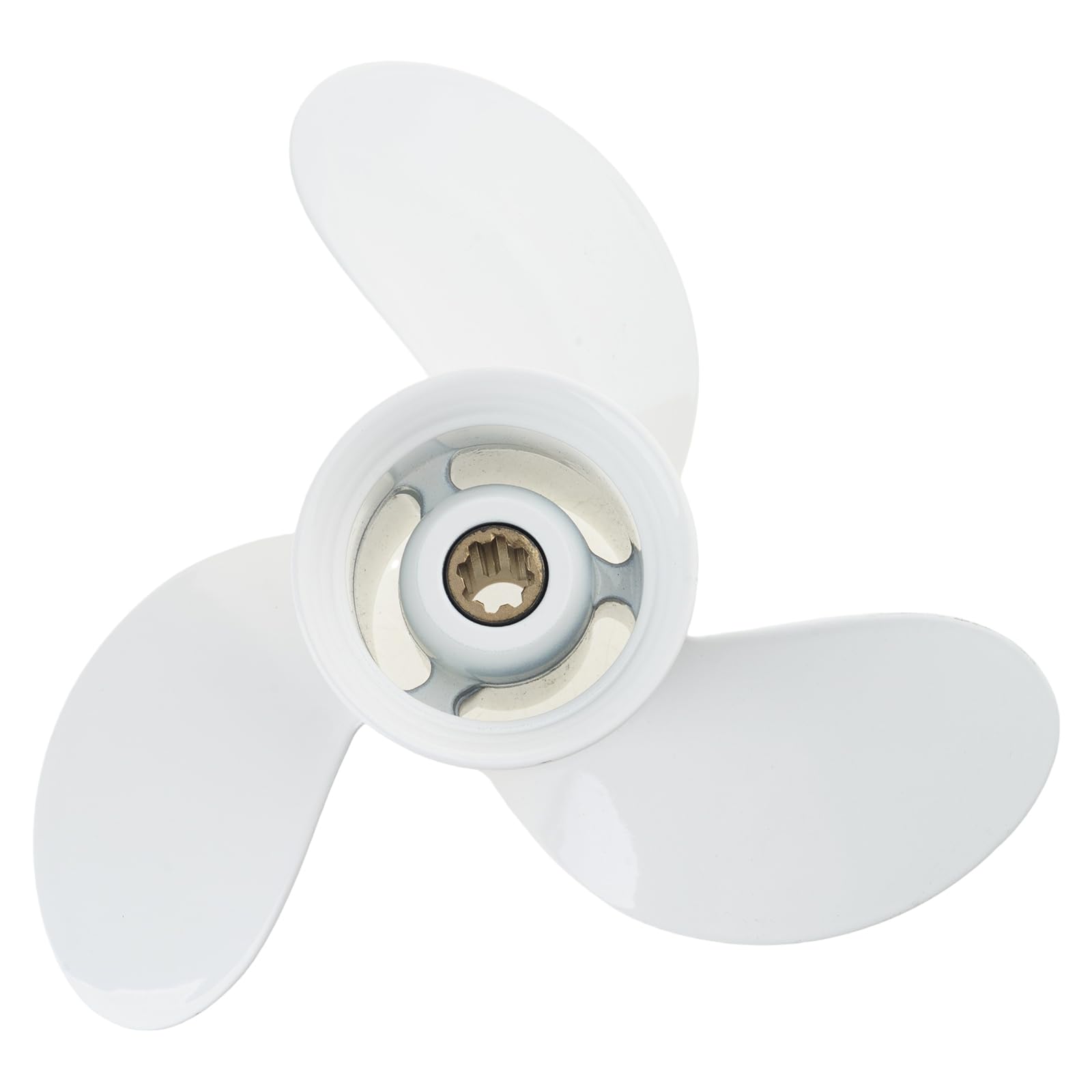 Hélice de aluminio de 9 3/4 pulgadas para embarcaciones acuáticas 683-W4592-02EL para fuerabordas de 9.9 HP, 15 HP, 20 HP, 3 cuchillas, hélice de barco de pesca de funcionamiento suave