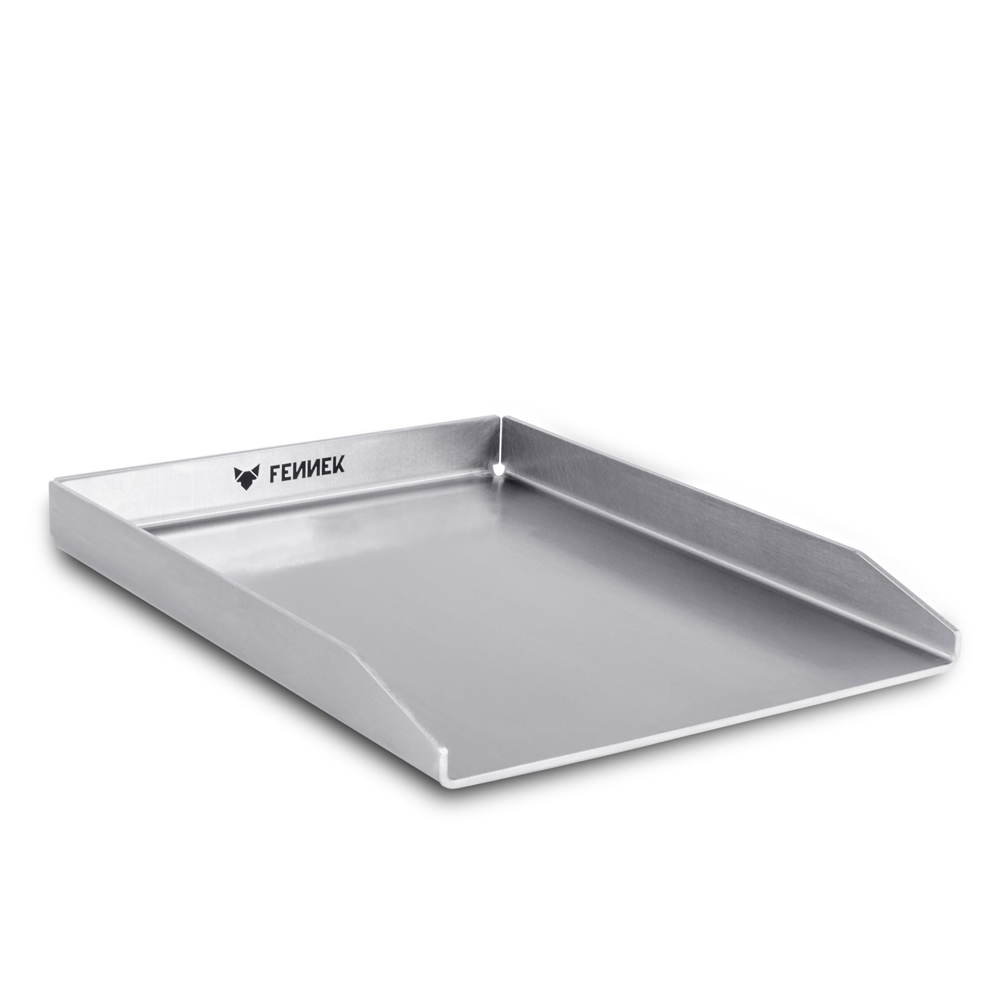 FENNEK Płyta grillowa Plancha 40 x 30 cm Teppanyaki bez przedniego brzegu | 4,0 mm ze stali nierdzewnej | Idealna na burgery, warzywa, ryby, steki i wiele więcej | Zmywalna w zmywarce | Wyprodukowana