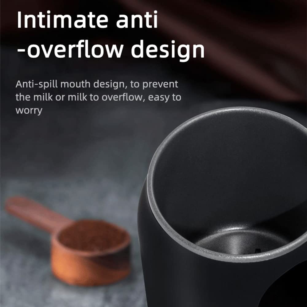 Kavolet Montalatte Elettrico, 4 in 1 Macchina per Cappuccino con 450ML, 500W Montalatte in Acciaio Inox, Schiuma di Latte Calda e Fredda per Caffè, Cioccolata, Cappuccino