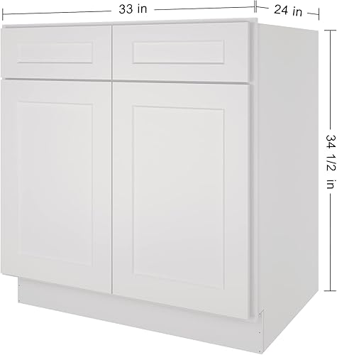 Miniatura 3 de LOVMOR Gabinete de base para fregadero de cocina, gabinete sin ensamblar, unidad de almacenamiento de fregadero individual, gran capacidad, 24
