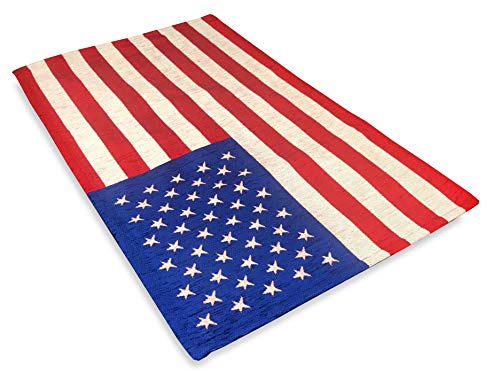 Tex family Tapis drapeau américain antidérapant - 60 x 110 cm