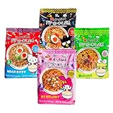 Hello Kitty x A-Sha Healthy Ramen Noodle Variety Pack (4 Flavors, 20 Count), Vegan, Air-Dried, 11g of Plant-Based Protein