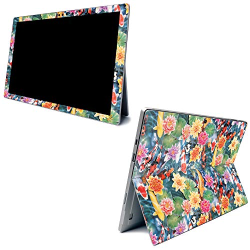 Image of MightySkins Carbon Fiber Skin for Microsoft Surface Pro 7 - Koi Pond | Textured Carbon Fiber Finish | Easy to Apply, Remove, and Change Styles | Made in The USA