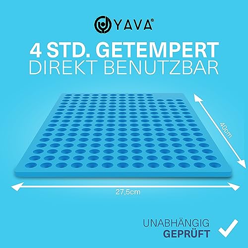 YAVA® medium Halbkugel (1,5cm) Backmatte Hundekekse, Premium Silikon Backmatte für Hundeleckerli, Hundekekse Backform, Leckerli Backmatte für Hunde, Backmatten für Hundeleckerlies, BPA-frei (Türkis)