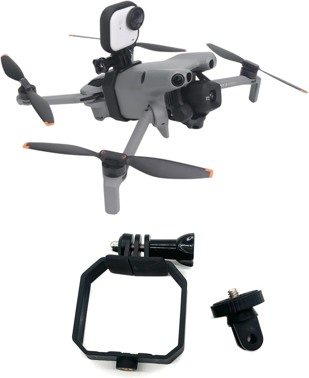 Top Camera Mount Adapter for DJI Mini 5 Pro/Mini 4 Pro/MINI 3/3PRO/Drone,1/4 Inch Screw Tripod Extension Bracket for DJI Nano/Osmo 360/Insta360 GO Ultra/GO 3S, LED & Vlogging Accessories