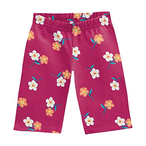 Bermuda Kyly Infantil Ciclista Flores Magenta