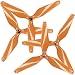 MAS 3-Blade Upgrade Propellers for 3DR Solo with Built-in Nut in Orange - x4 in Set