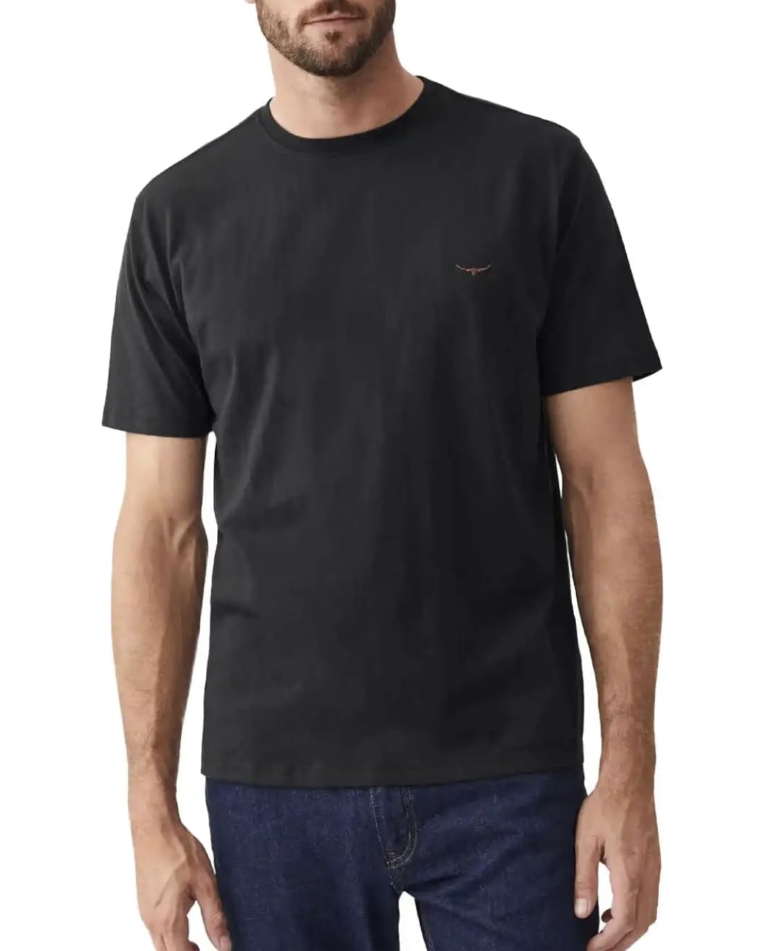 RM Williams Mens Parson T-Shirt (UK, Alpha, M, Regular, Regular, Black)