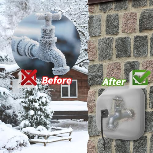 Wasserhahn Abdeckungen im Freien für Winter, harte Spigot Abdeckung isoliert für Frostschutz Außen Wasserschutz Schlauch Bib Verschluss Wiederverwendbar (2Pack) (2, Grau)