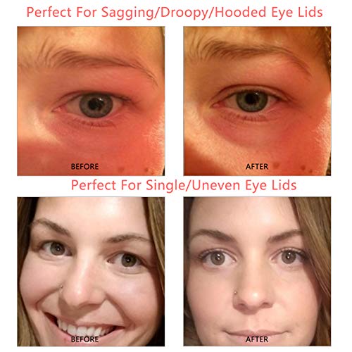 Slim Lace Eye Lids Lift Strips Instantly without Surgery, Bigger Rounder Eyes, One-sided Sticky Double Eyelid Tapes for Single Uneven Saggy Droopy Hooded Eyelids