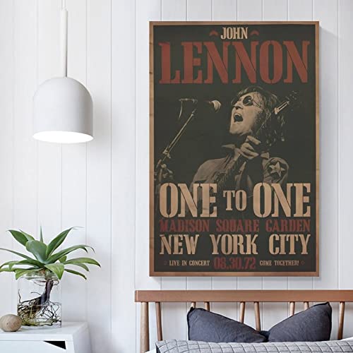 John Lennon Poster de concert rétro vintage pour chambre à coucher, salon, décoration murale, 30 x 45 cm - Les Beatles, Paul McCartney, John Lennon, RIngo Starr, George Harrison John Lennon Poster de concert rétro vintage pour chambre à coucher, salon, décoration murale, 30 x 45 cm – Image 6