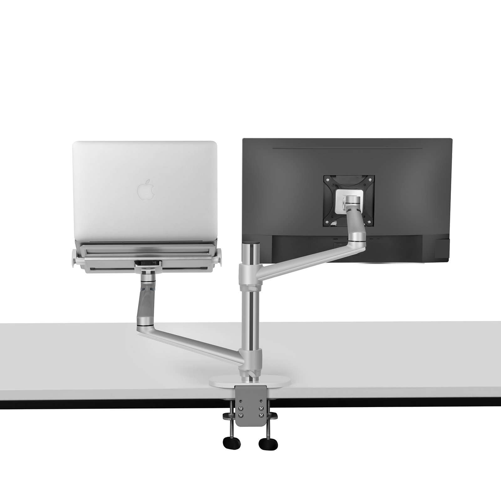 Alberenz® 3-in-1 dubbele monitorhouder met laptopstandaard, verstelbare schermhouder voor laptops van 12-17 inch en 17-32 inch, ergonomisch design, in hoogte verstelbaar en kantelbaar, kleur zwart Alberenz® 3-in-1 dubbele monitorhouder met laptopstandaard, verstelbare schermhouder voor laptops van 12-17 inch en 17-32 inch, ergonomisch design, in hoogte verstelbaar en kantelbaar, kleur zwart