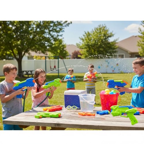 Image of Holi Water Gun for Kids, Boys and Girls Holi Pichkari Gun with Long Range High Pressure Speed for Holi, Beach, Pool, Outdoor Fun (Pack of 1)