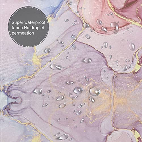 Rideau de douche imperméable violet marbré pour garder le sol sec et propre
