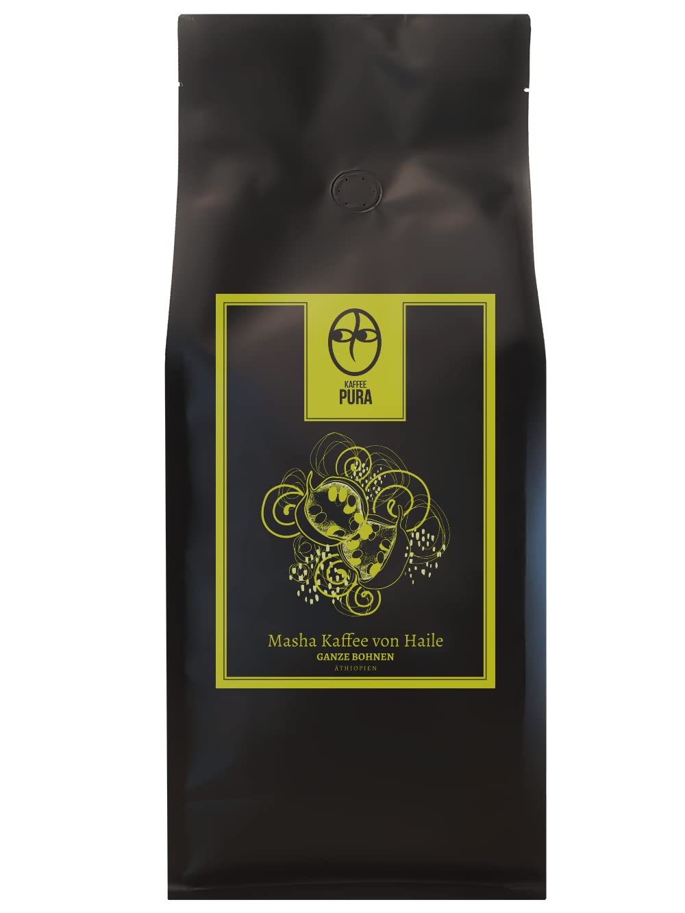 KAFFEE PURA Masha Kaffee von Haile-bio Kaffee ganze Bohne 1000g
