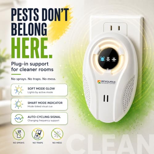 Image of ZRM-27 Ultrasonic Pest Repeller - Indoor Plug-in Ultrasonic Device for Mice, Rats, Squirrels, Roaches, Ants, Spiders, Fleas, Bed Bugs and Other Common Pests - Eco-Friendly, (6 Pack)
